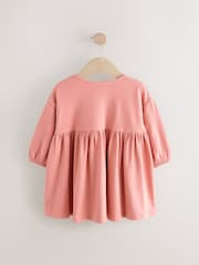 Bunny Pink Long Sleeve Jersey Dress (3mths-7yrs) - Image 6 of 9