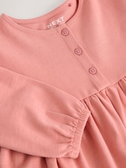 Bunny Pink Long Sleeve Jersey Dress (3mths-7yrs) - Image 8 of 9