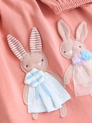 Bunny Pink Long Sleeve Jersey Dress (3mths-7yrs) - Image 9 of 9