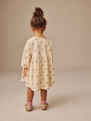 Neutral Long Sleeve Jersey Dress (3mths-7yrs) - Image 4 of 8