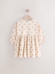 Neutral Long Sleeve Jersey Dress (3mths-7yrs) - Image 6 of 8