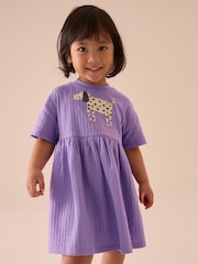 Purple Dog Short Sleeve Summer Dress (3mths-7yrs) - Image 1 of 9