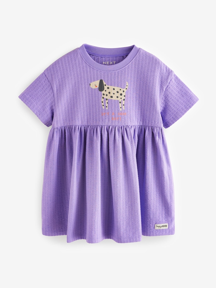 Purple Dog Short Sleeve Summer Dress (3mths-7yrs) - Image 5 of 9
