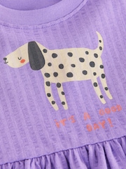 Purple Dog Short Sleeve Summer Dress (3mths-7yrs) - Image 8 of 9
