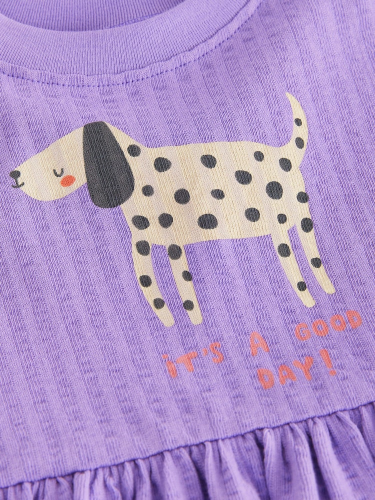Purple Dog Short Sleeve Summer Dress (3mths-7yrs) - Image 8 of 9