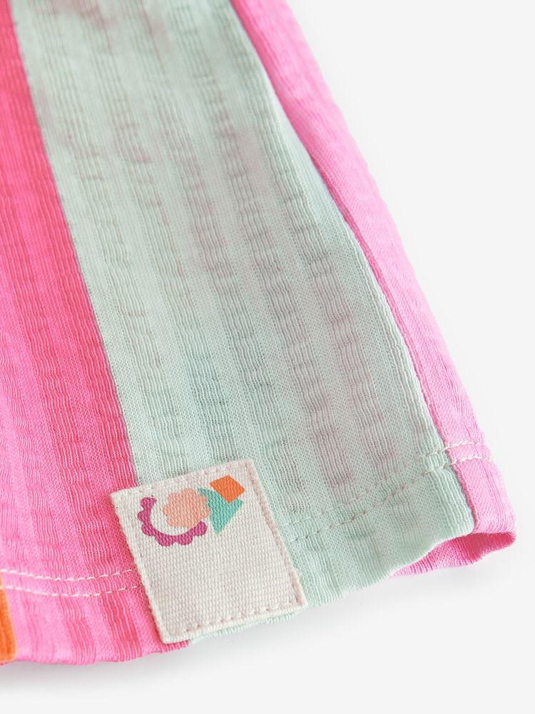 Rainbow Stripe Short Sleeve Summer Dress (3mths-7yrs) - Image 8 of 9