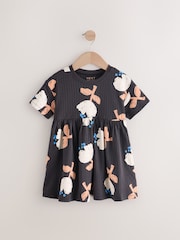 Black/White Short Sleeve Summer Dress (3mths-7yrs) - Image 5 of 8