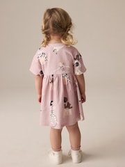Pink Short Sleeve Jersey Summer Dress (3mths-7yrs) - Image 3 of 9