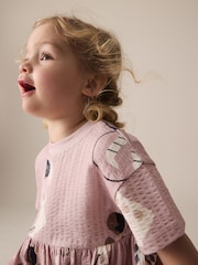 Pink Short Sleeve Jersey Summer Dress (3mths-7yrs) - Image 5 of 9