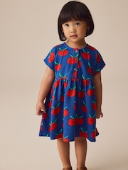 Blue Tomato Print Short Sleeve Jersey Summer Dress (3mths-7yrs) - Image 1 of 10