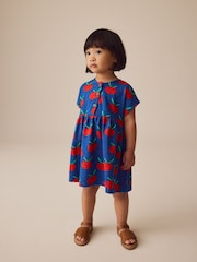 Blue Tomato Print Short Sleeve Jersey Summer Dress (3mths-7yrs) - Image 2 of 10