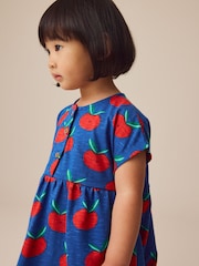 Blue Tomato Print Short Sleeve Jersey Summer Dress (3mths-7yrs) - Image 4 of 10