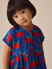Blue Tomato Print Short Sleeve Jersey Summer Dress (3mths-7yrs) - Image 5 of 10