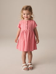 Pink Short Sleeve Jersey Summer Dress (3mths-7yrs) - Image 2 of 8