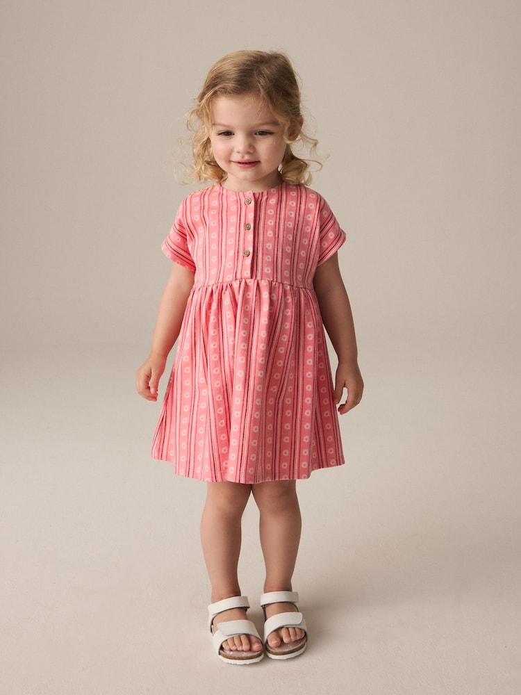 Pink Short Sleeve Jersey Summer Dress (3mths-7yrs) - Image 2 of 8