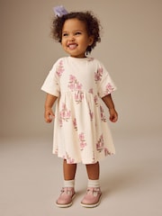 Ecru White Floral Short Sleeve Summer Dress (3mths-7yrs) - Image 1 of 9