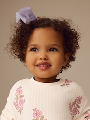 Ecru White Floral Short Sleeve Summer Dress (3mths-7yrs) - Image 2 of 9
