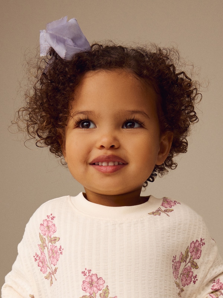 Ecru White Floral Short Sleeve Summer Dress (3mths-7yrs) - Image 2 of 9