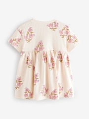 Ecru White Floral Short Sleeve Summer Dress (3mths-7yrs) - Image 6 of 9