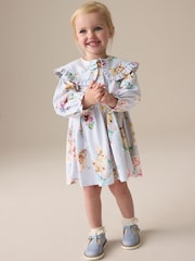 Bunny Blue Long Sleeve Collar Dress (3mths-7yrs) - Image 2 of 8