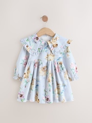 Bunny Blue Long Sleeve Collar Dress (3mths-7yrs) - Image 5 of 8