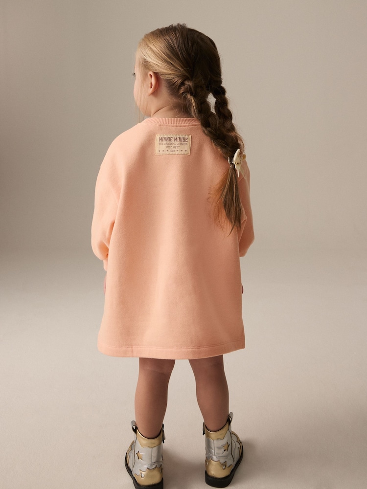 Pink Minnie Mouse Long Sleeves Sweat Dress (3mths-7yrs) - Image 2 of 8