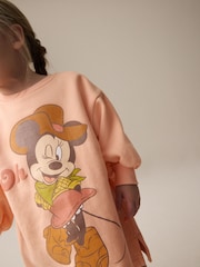Pink Minnie Mouse Long Sleeves Sweat Dress (3mths-7yrs) - Image 3 of 8