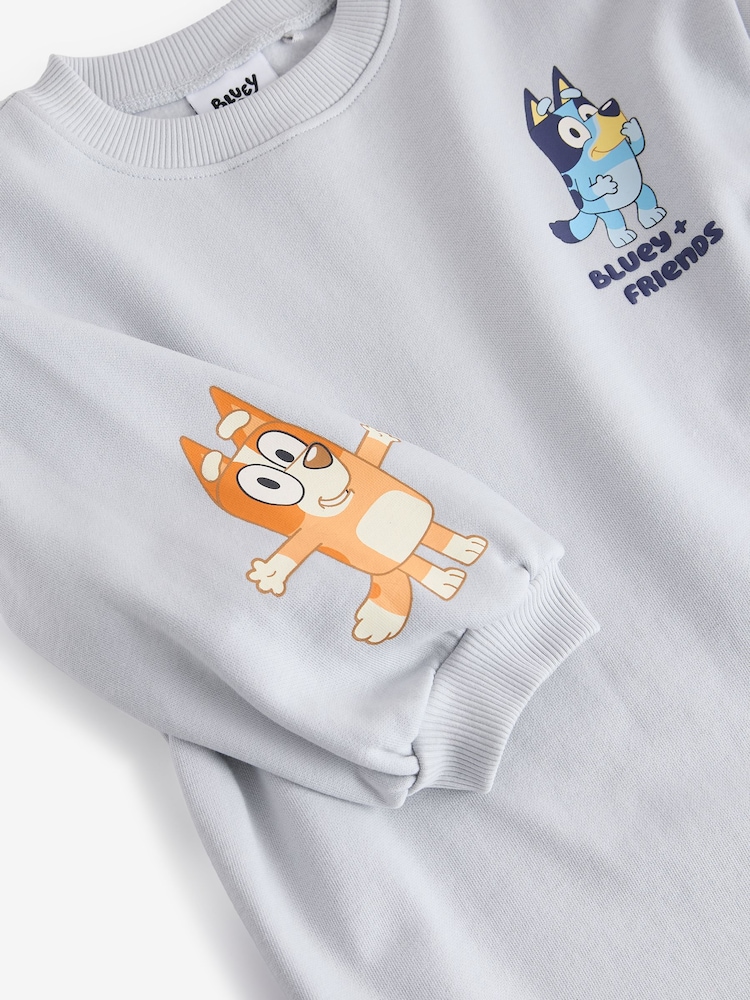 Albastru - Bluey Mânecă lungă Sweat Rochie (12mths-7yrs) - Imaginea 10 din 10