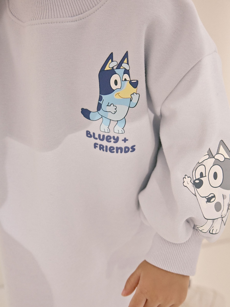 Buy Blue Bluey Long Sleeve Sweat Dress (12mths-7yrs) from Next Austria Buy Blue Bluey Long Sleeve Sweat Dress (12mths-7yrs) from Next Austria