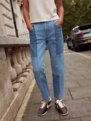 Patchwork Straight Jeans - Image 2 of 8