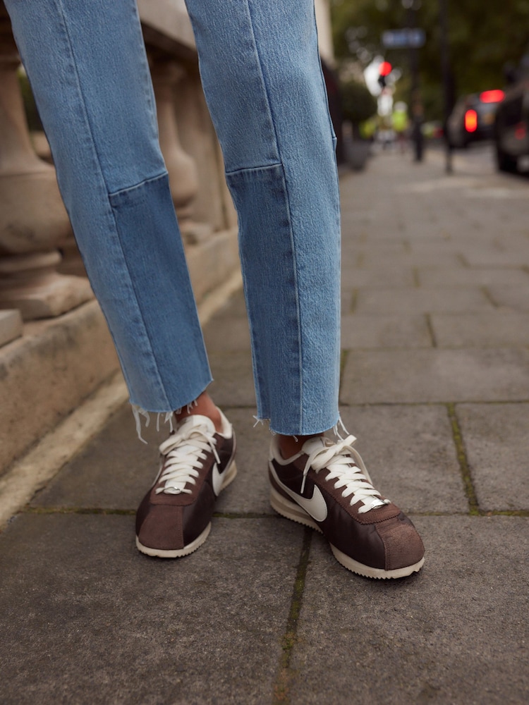 Patchwork Straight Jeans - Image 5 of 8