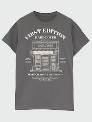 Brands In Black Bookstore Main Character Energy Graphic T-Shirt - Image 2 of 4