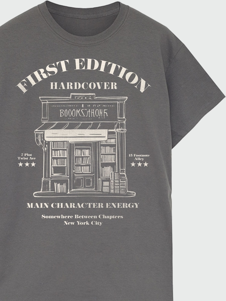 Brands In Black Bookstore Main Character Energy Graphic T-Shirt - Image 4 of 4 Brands In Black Bookstore Main Character Energy Graphic T-Shirt - Image 4 of 4