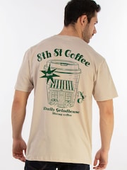 Brands In Natural Daily Grindhouse NYC Coffee Graphic T-Shirt - Image 1 of 5