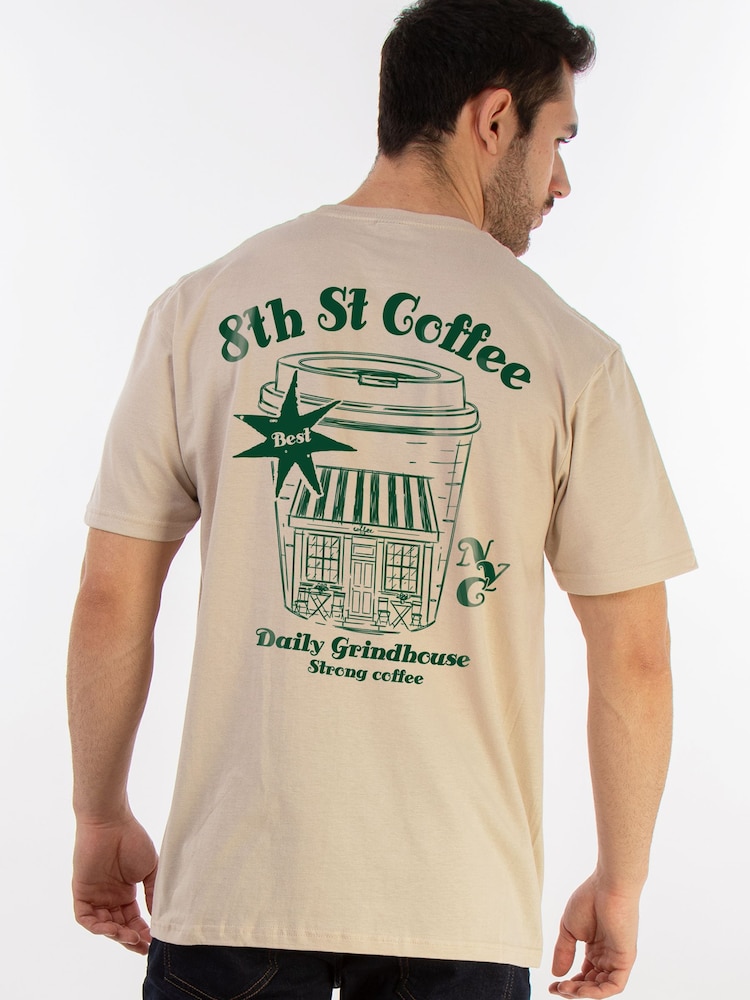 Brands In Natural Daily Grindhouse NYC Coffee Graphic T-Shirt - Image 1 of 5 Brands In Natural Daily Grindhouse NYC Coffee Graphic T-Shirt - Image 1 of 5