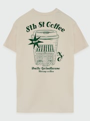 Brands In Natural Daily Grindhouse NYC Coffee Graphic T-Shirt - Image 5 of 5