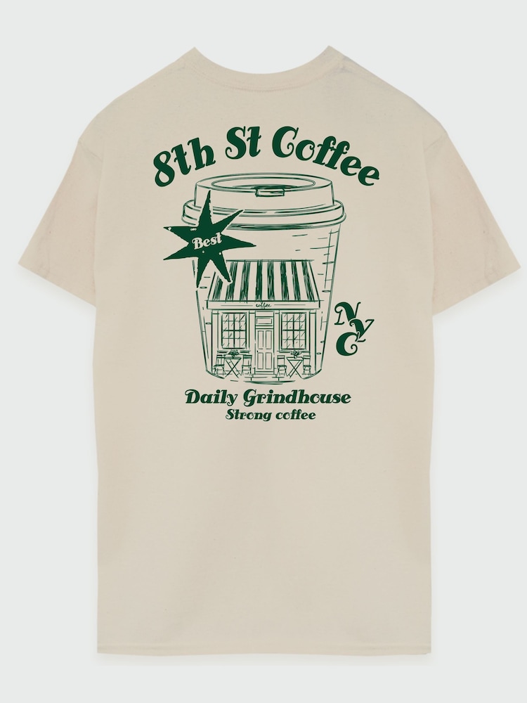 Brands In Natural Daily Grindhouse NYC Coffee Graphic T-Shirt - Image 5 of 5 Brands In Natural Daily Grindhouse NYC Coffee Graphic T-Shirt - Image 5 of 5