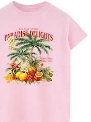 Brands In Pink Paradise Delights Boyfriend Fit Graphic T-Shirt - Image 4 of 4