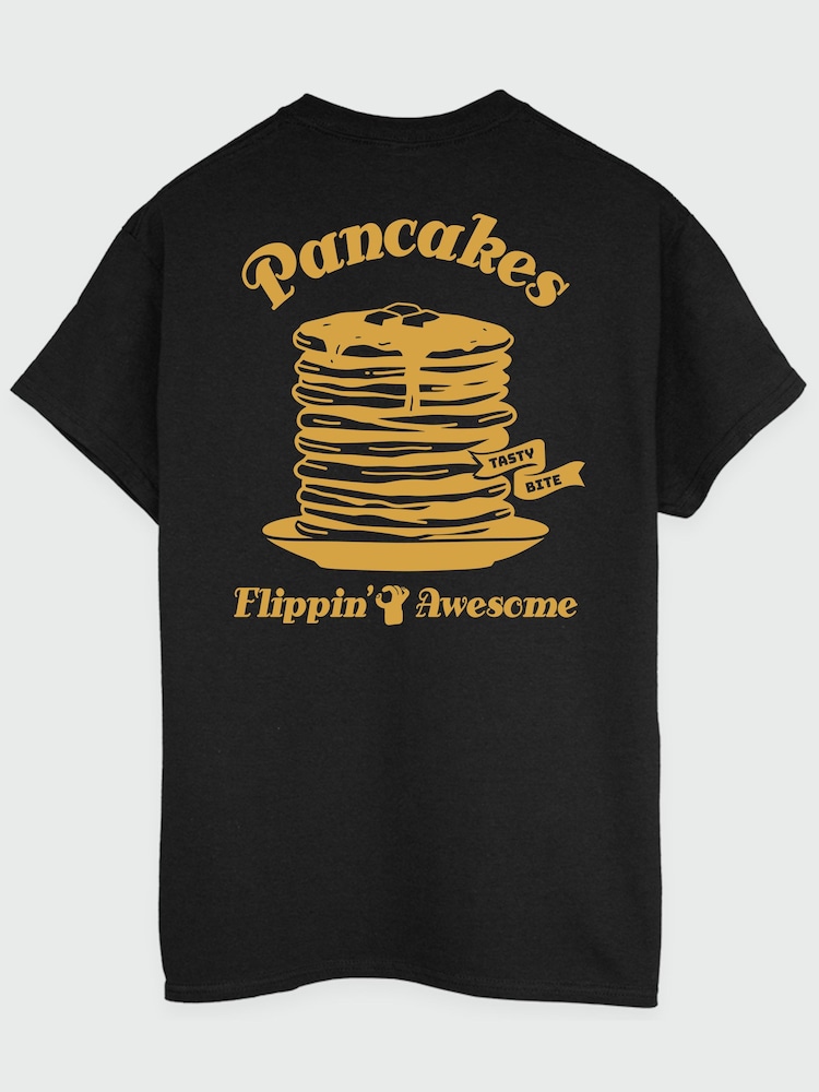 Brands In Black Flippin Awesome Pancakes Graphic T-Shirt - Image 2 of 4 Brands In Black Flippin Awesome Pancakes Graphic T-Shirt - Image 2 of 4