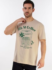 Brands In Natural 8th Street Coffee Graphic T-Shirt - Image 1 of 4