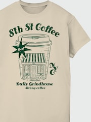 Brands In Natural 8th Street Coffee Graphic T-Shirt - Image 4 of 4