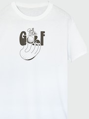 Brands In White Golf Club Doodle Graphic T-Shirt - Image 4 of 4