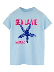 Brands In Blue Sea La Vie Boyfriend Fit Graphic T-Shirt - Image 2 of 4