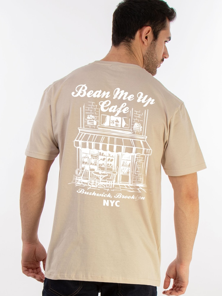 Brands In Natural Beam Me Up Café Graphic T-Shirt - Image 1 of 4 Brands In Natural Beam Me Up Café Graphic T-Shirt - Image 1 of 4
