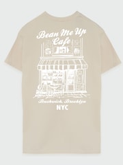 Brands In Natural Beam Me Up Café Graphic T-Shirt - Image 2 of 4