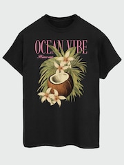 Brands In Black Ocean Vibes Boyfriend Fit Graphic T-Shirt - Image 2 of 4