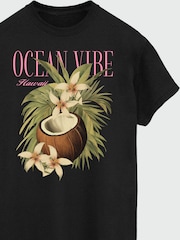 Brands In Black Ocean Vibes Boyfriend Fit Graphic T-Shirt - Image 4 of 4