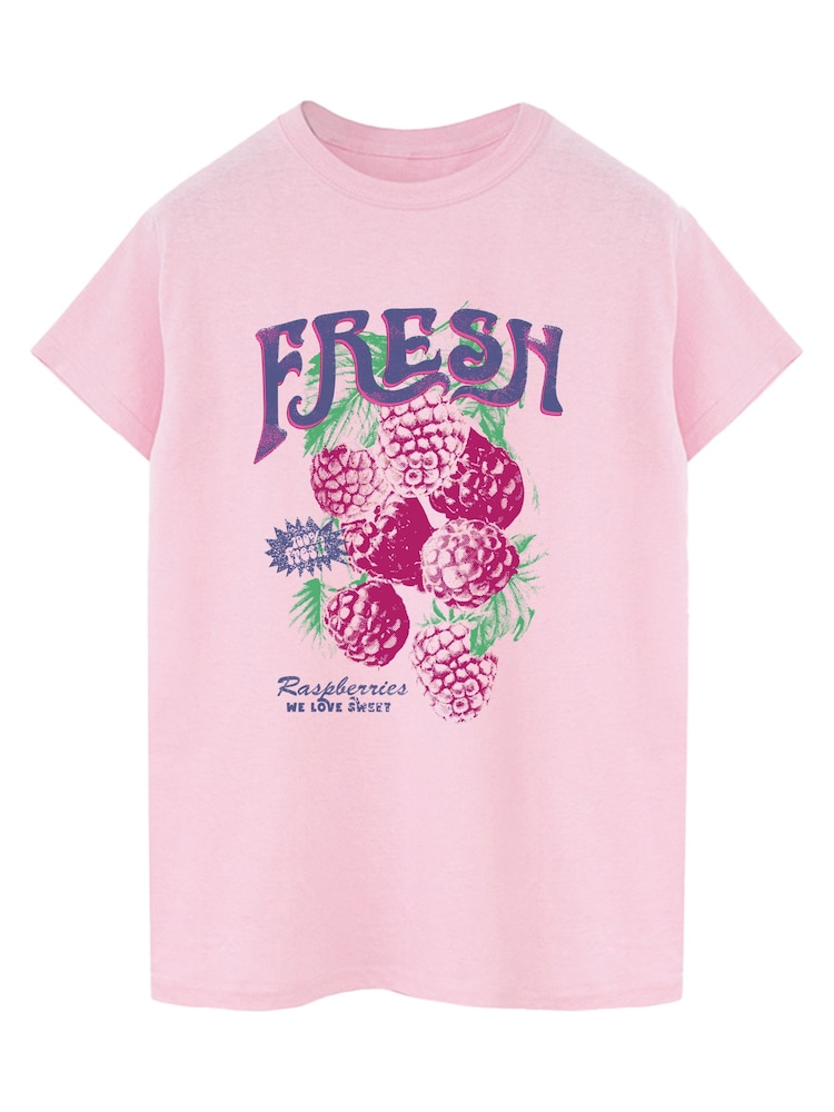 Brands In Pink Raspberries In Love Boyfriend Fit Graphic T-Shirt - Image 2 of 4 Brands In Pink Raspberries In Love Boyfriend Fit Graphic T-Shirt - Image 2 of 4