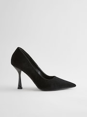 Black Standard Fit Forever Comfort® Point Toe Curve Heels Courts Shoes - Image 1 of 5