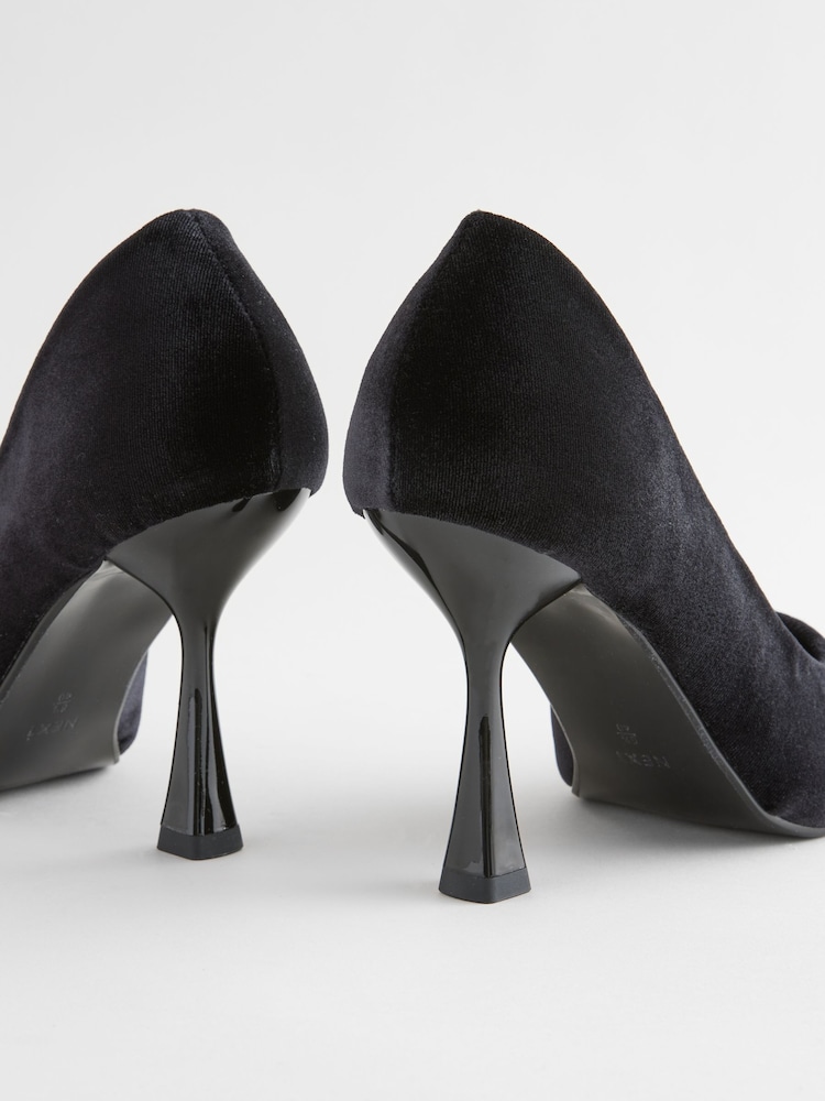 Black Standard Fit Forever Comfort® Point Toe Curve Heels Courts Shoes - Image 4 of 5